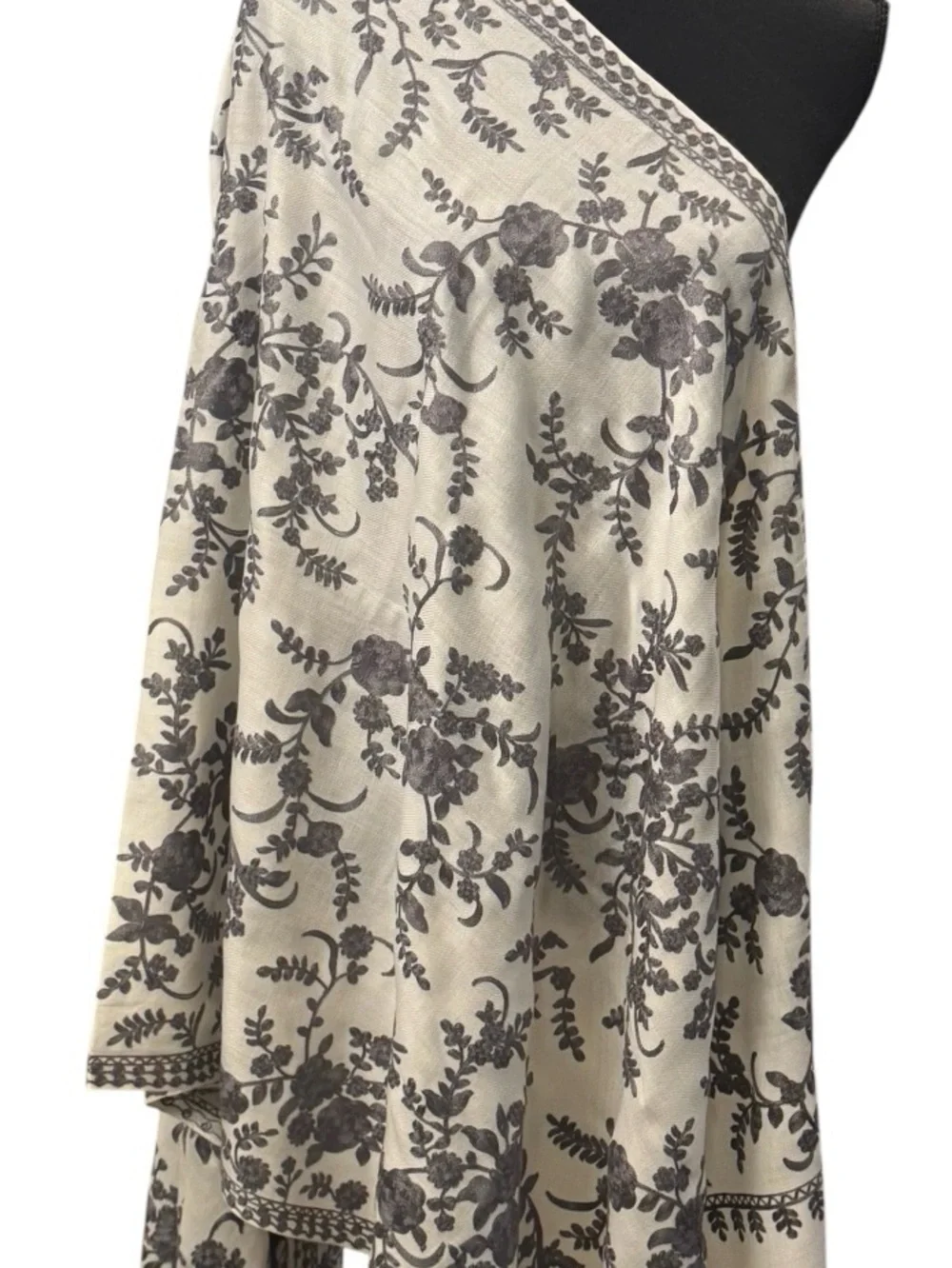 Pashmina Kashmiri Aari Embroidery Scarf, Embroidered Kashmiri Shawl